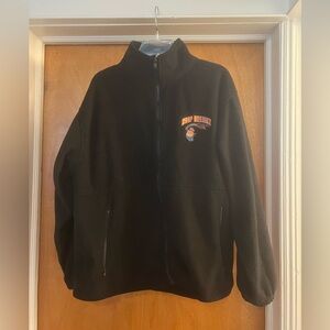 UltraClub Men’s Iceberg Fleece Black Full Zip Up Jacket